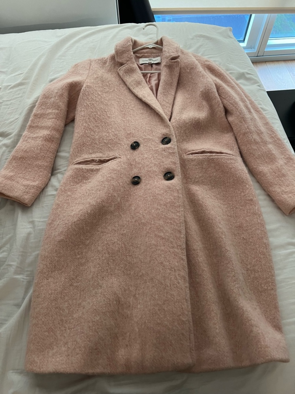 cupcakes & cashmere Pink Wool Blend Coat